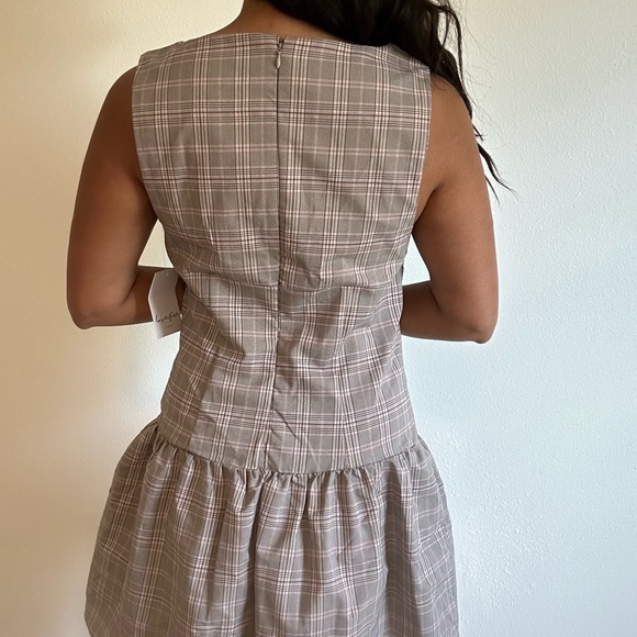 Love, Fire Pink and Gray Plaid Dress - Picture 2 of 4